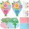 Mother’s Day Card Making Kit for Kids – 24 Sets DIY Flower Bouquet Greeting Cards with Envelopes, Stickers & Glue Dots, Handmade Classroom Craft Gifts for Mom (Bouquet)